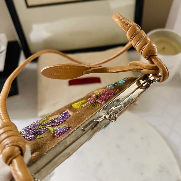 Valentino Garavani Rhinestone Silk Evening Bag - Picture 8 of 15